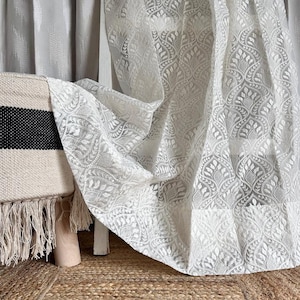 Luxury Heavy Embroidered Sheer Curtain