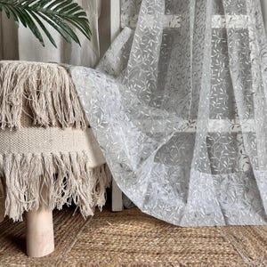 Premium Embroidered Sheer Curtain