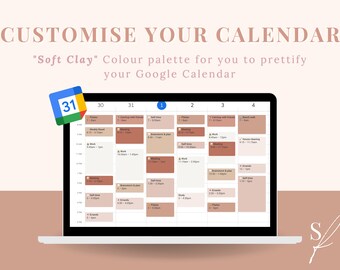 Google Calendar Customisation Palette Soft Clay - Etsy