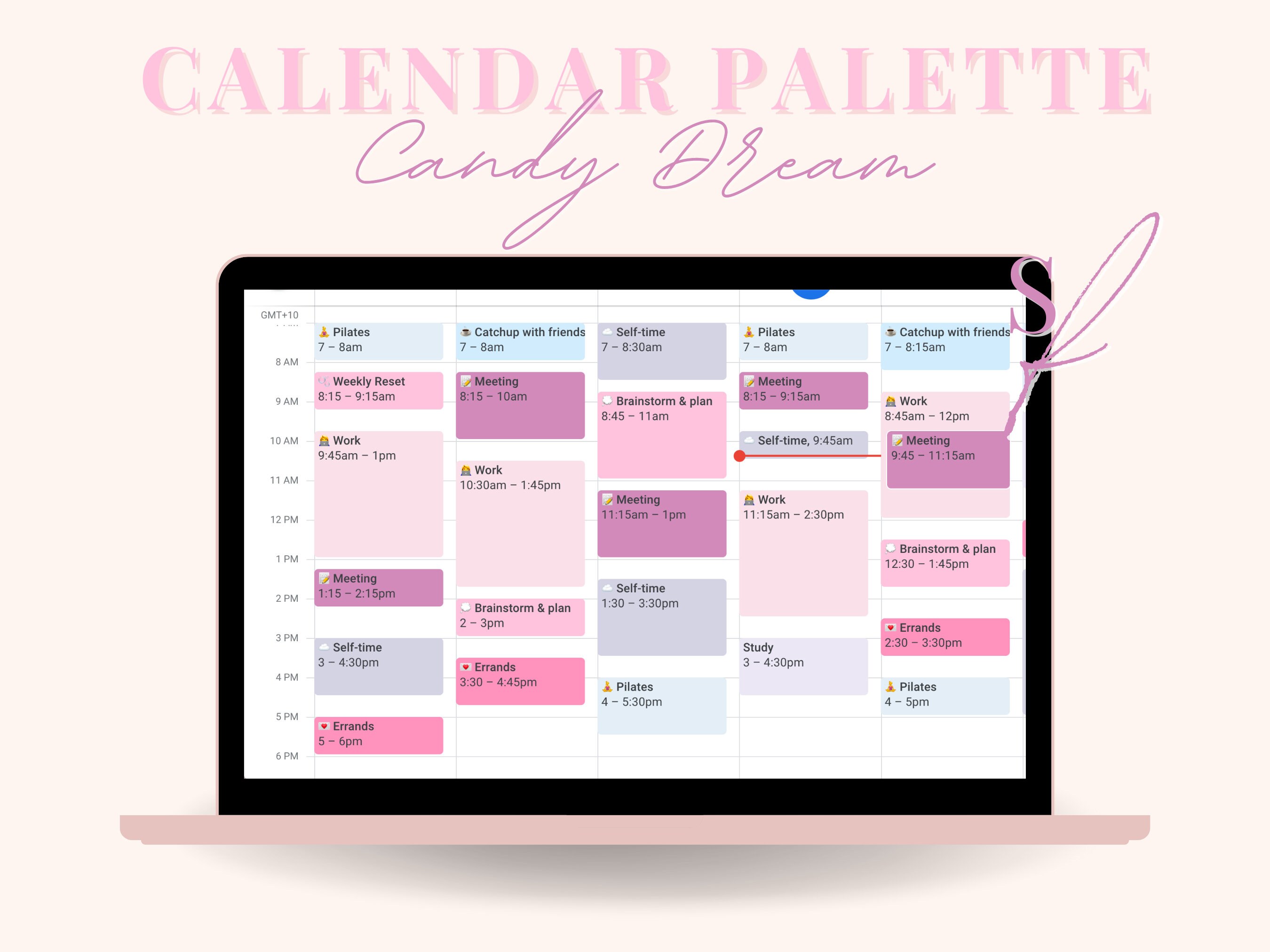 Google Calendar Customisation Palette ~ Candy Dream Etsy