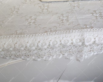 Tovaglia in pizzo bianco - tovaglia rettangolare - adatta per cucina, sala da pranzo, decorazioni per feste di matrimonio (dimensioni: 150x300 cm) | Leroy Merlin
