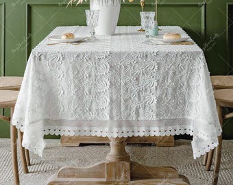 Nappe ancienne - 200 x 160 cm - Coton, Lin - Première