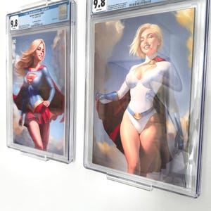 Expositor de cómics acrílico para pared, para losas graduadas y cómics en bruto / ARANCELES DE EE. UU. PAGADOS