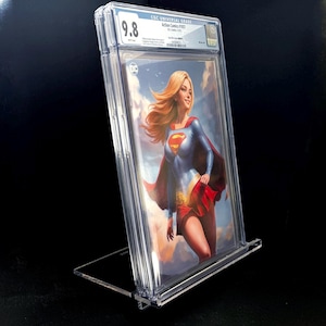Minimalistischer Comic-Buch-Tischständer, Comics-Halterung für Plattenregaldekor, tragbares Acrylglas CGC Comics-Buchvitrine-Halter-Rack, Comic-Geschenke