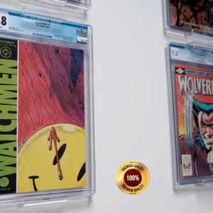 Soporte de pared para cómics graduados / Exhibidor de cómics CGC / Estante de pared acrílico minimalista / Decoración de cómics moderna / Libre de aranceles de EE. UU.