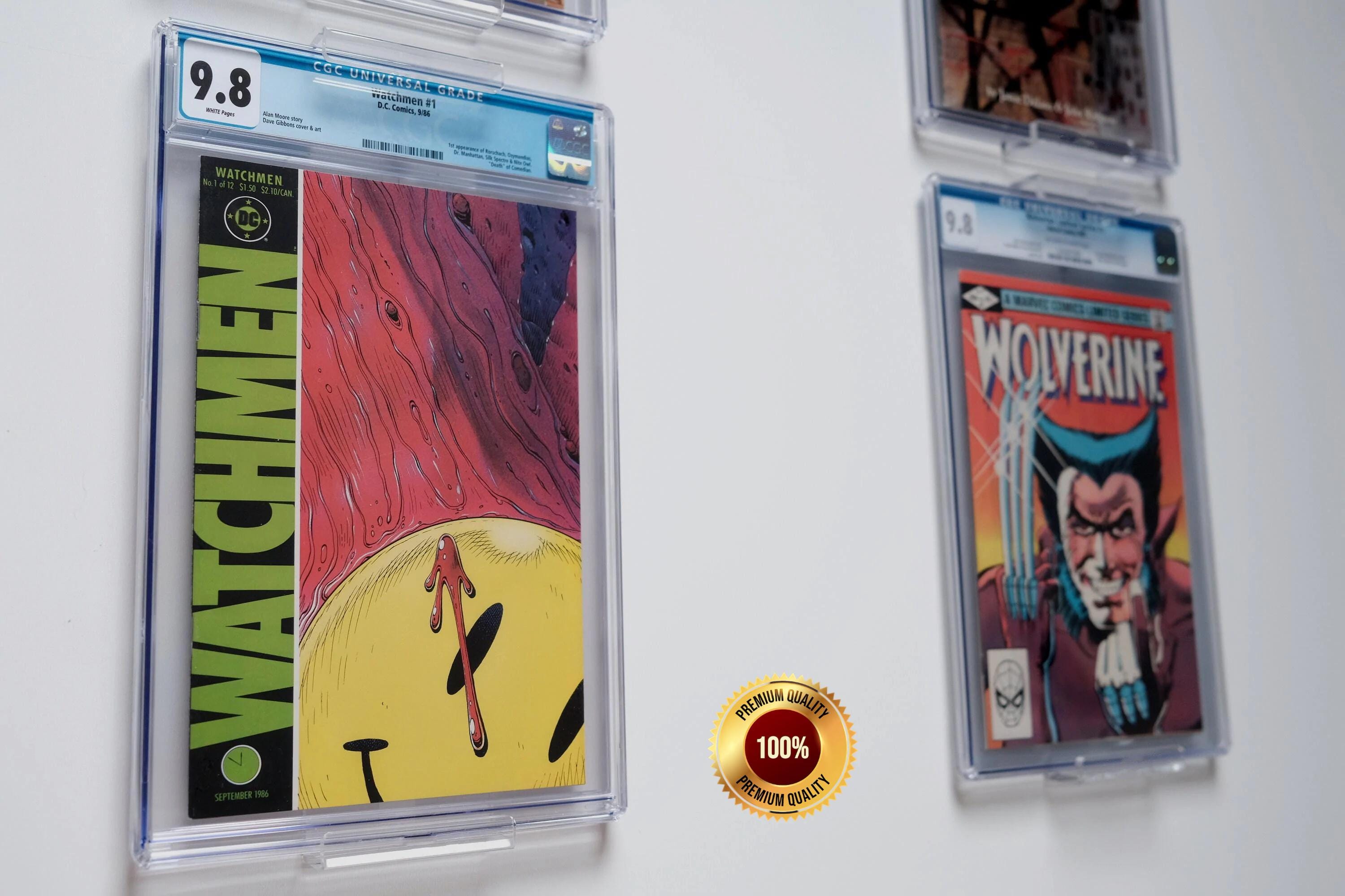 Comic Wall Racks Acrylic Comic Book Wall Mount – Floating Graded Slab Display Shelf ...