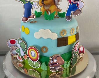 Cake topper Mario Bross
