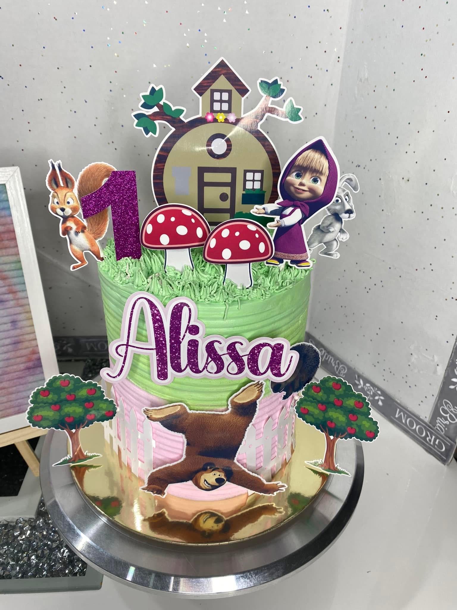 Mascha Und Der Bär Geburtstags Set Folienballon + Riesenzahl 1-8 Zahl
