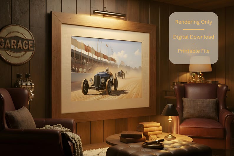 1920s Race Car Printable Art, Vintage Speedster Motorsport Poster ...