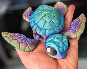 Family or Individual Sea Turtle - 3D Printed - Cinderwing3D - cute Ocean creature - Birthday Gift - Collectible