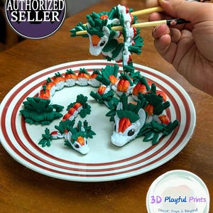 Sushi Baby Dragon & Tadling - 3D Print - Cinderwing3D