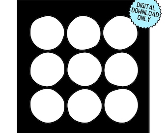 Unvollkommener Kreis SVG - Wonky Circle Schablonen Set (9 Formen) für Cricut, Silhouette, Laser Cut