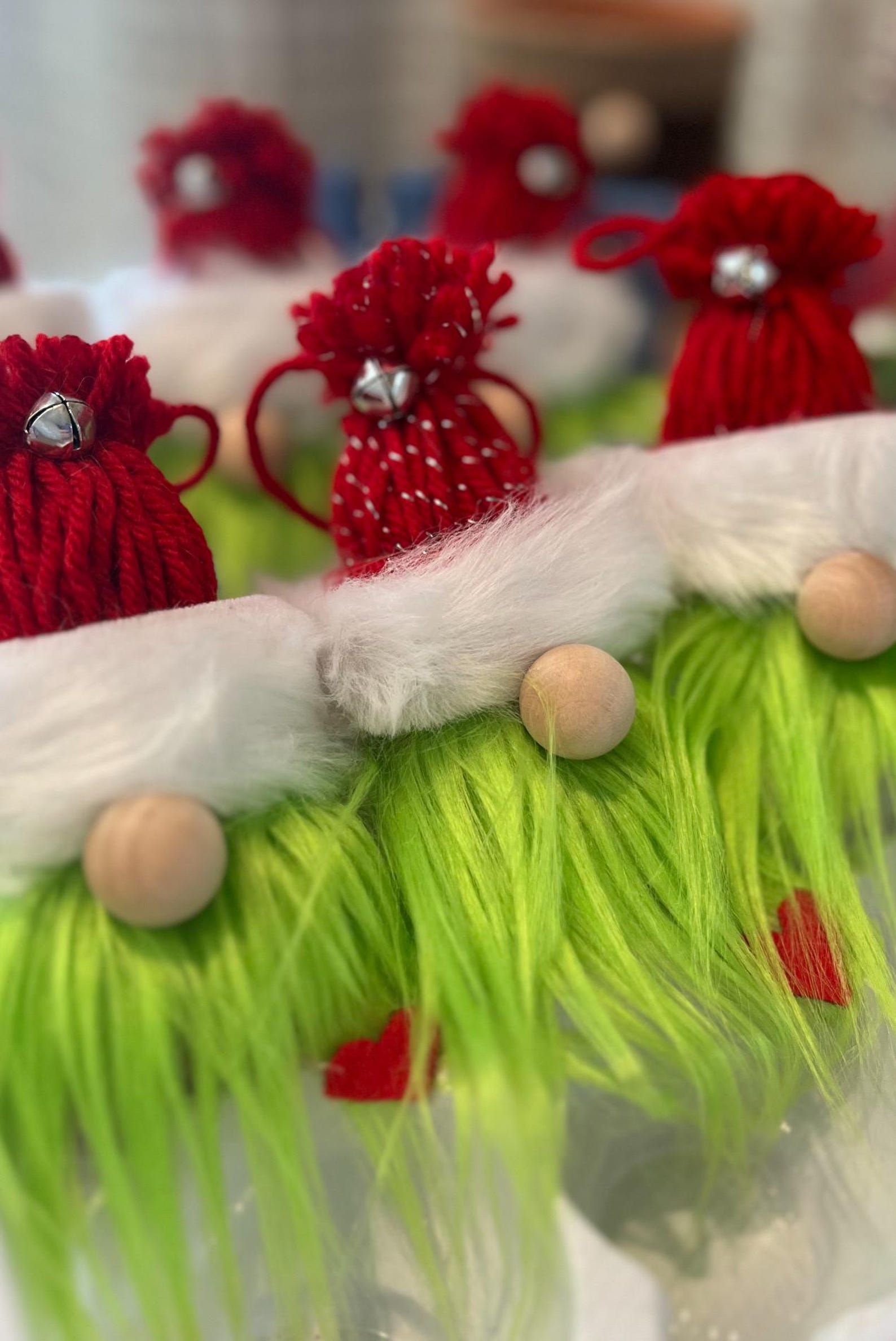 Grinch Gnome Ornament With Clear Glass Bulb - Etsy