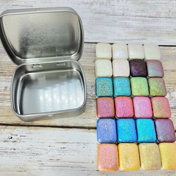 Custom Colourshift Set | Handmade Watercolor Paint | Colourshift | 2ml Half Pan 4 or 6 Set | 1ml Half Quarter Pan 4 or 6 Set