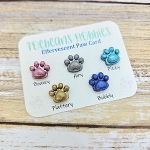 Effervescent Paw Card | Handmade Watercolor Paint | Holographic