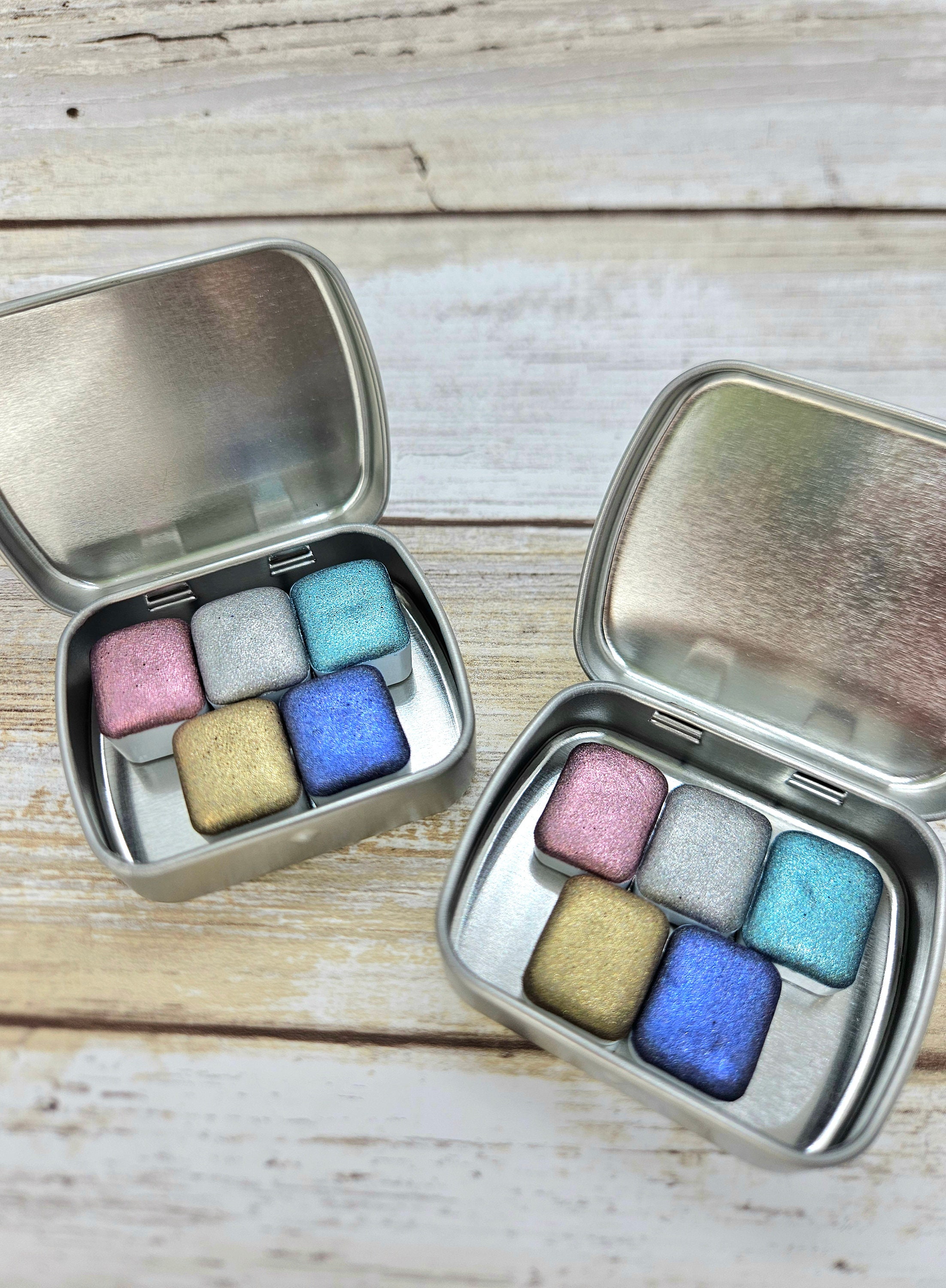 発泡性セット | 手作り水彩絵の具 | ホログラフィック | 2mlハーフパン