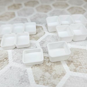 Aquarelvormpjes | Kwartpannetjes van 1 ml | Halve vormpjes van 2 ml | Aquarelopslag
