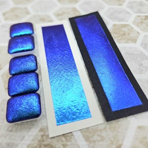 ウルフスベイン | 手作り水彩絵の具 | スーパーシフターカメレオン | 足のサンプラー | 1ml クォーターパン | 2ml ハーフパン
