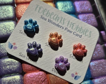 Sea Wonders Paw Card | Handmade Watercolor Paint | Colourshift