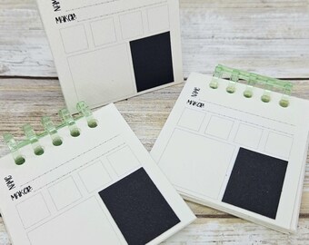 Watercolour Swatch Cards For Watercolour Paints | 140lb/300g Cold Press Watercolour Paper | Booklet | Notebook | White and Black