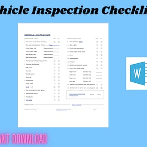 vehicle inspection, car inspection, trailer form, car rental, trailer rental, machine inspection, inspection form, cheap checklist