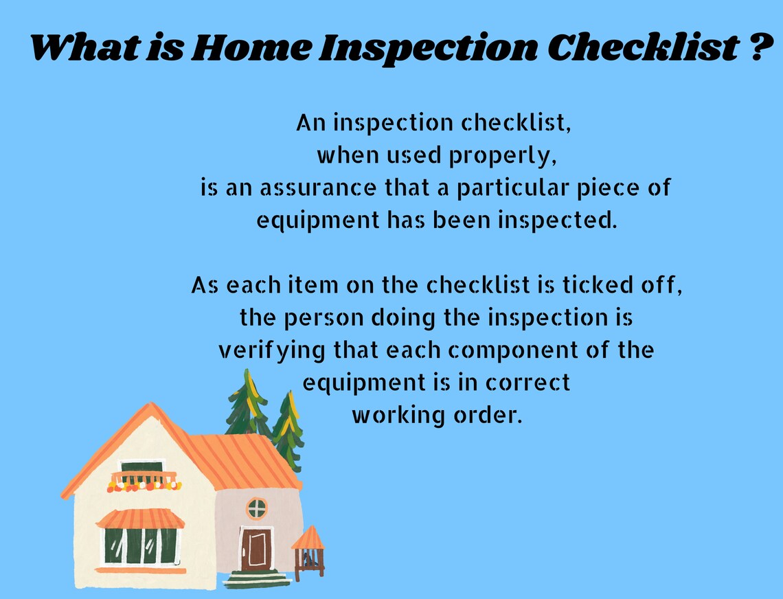 Home Inspection, Inspection Checklist, Home Checklist, House Checklist