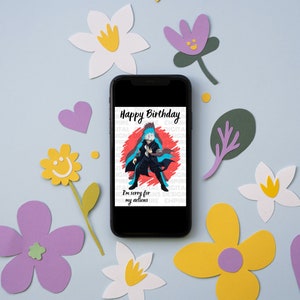 Anime Birthday Card Printable Birthday Card for Kids - Etsy
