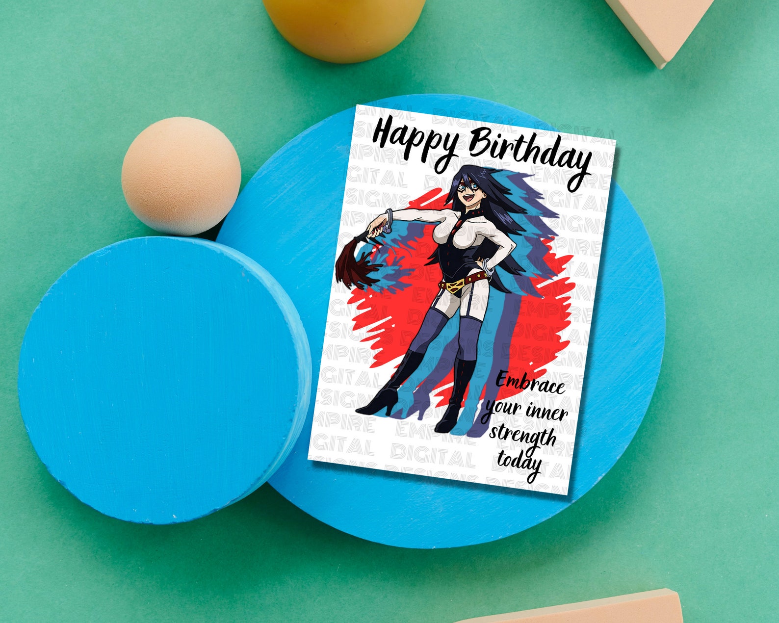 Anime Birthday Greeting Card Printable Anime Birthday Card - Etsy