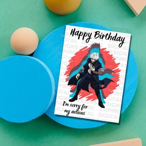Anime Birthday Card Printable Birthday Card for Kids - Etsy