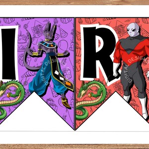 Printable Dragon Anime Banner Birthday Party Banner Birthday - Etsy