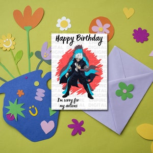 Anime Birthday Card Printable Birthday Card for Kids - Etsy