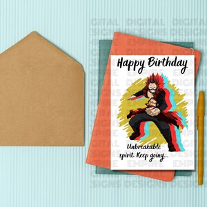 Printable Birthday Card for Kids Anime Birthday Card - Etsy