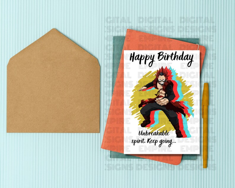 Printable Birthday Card for Kids Anime Birthday Card - Etsy
