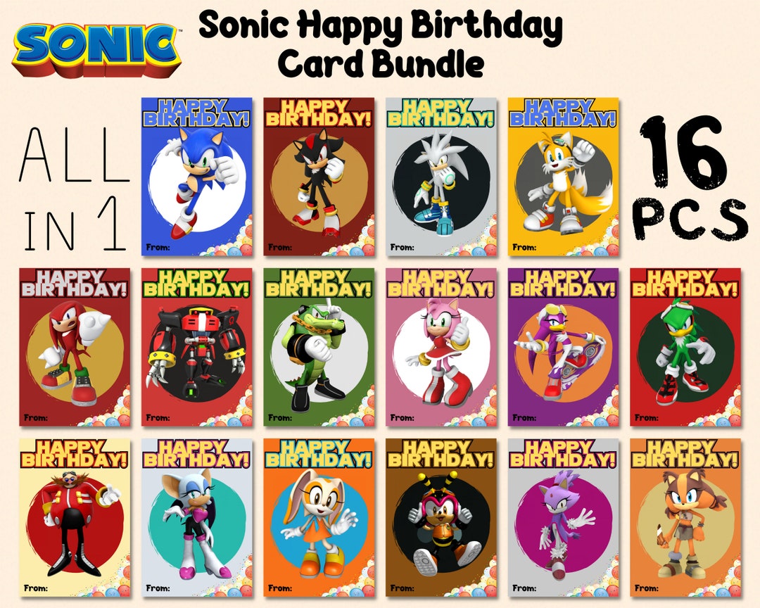 Sonic Birthday Card Bundle Printable - Il 1080xN.4988140492 3nxa