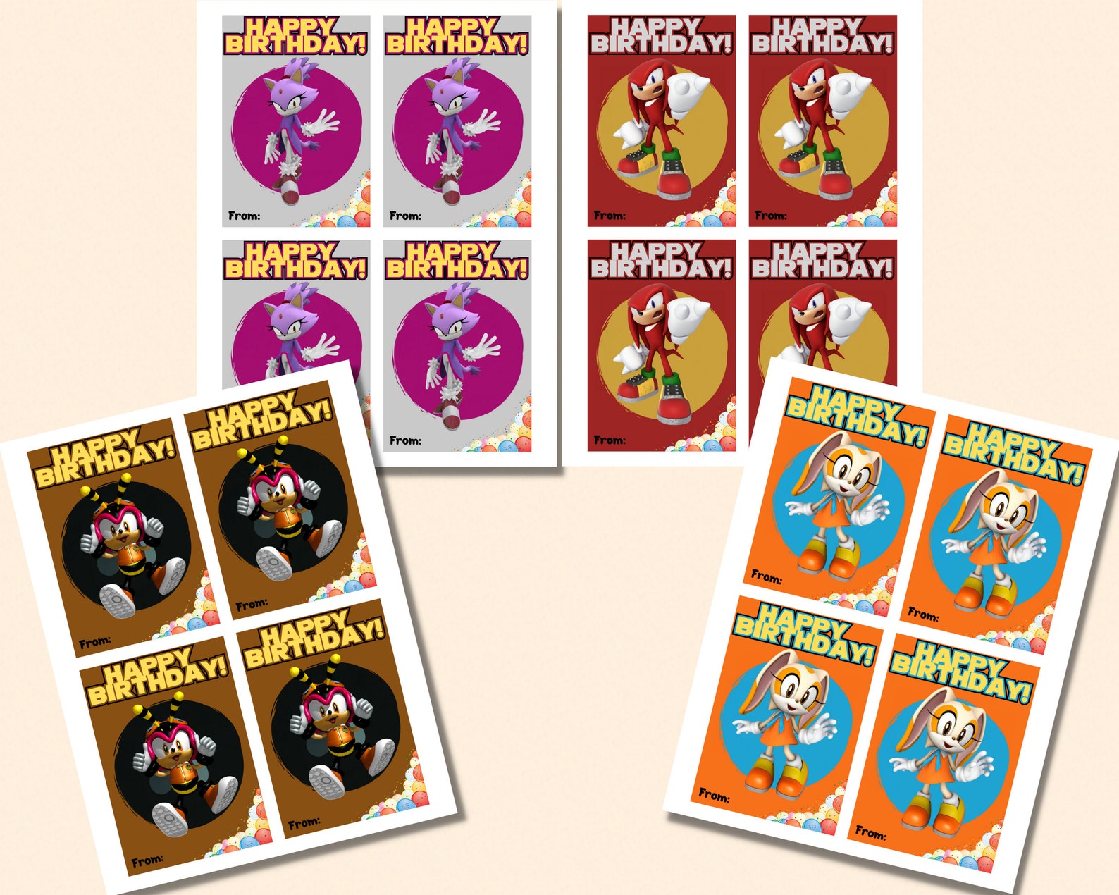 Sonic Birthday Card Bundle Printable - Il 1588xN.5036381233 5bxr