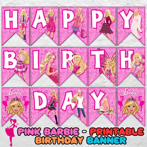 Barbie Banner - Etsy