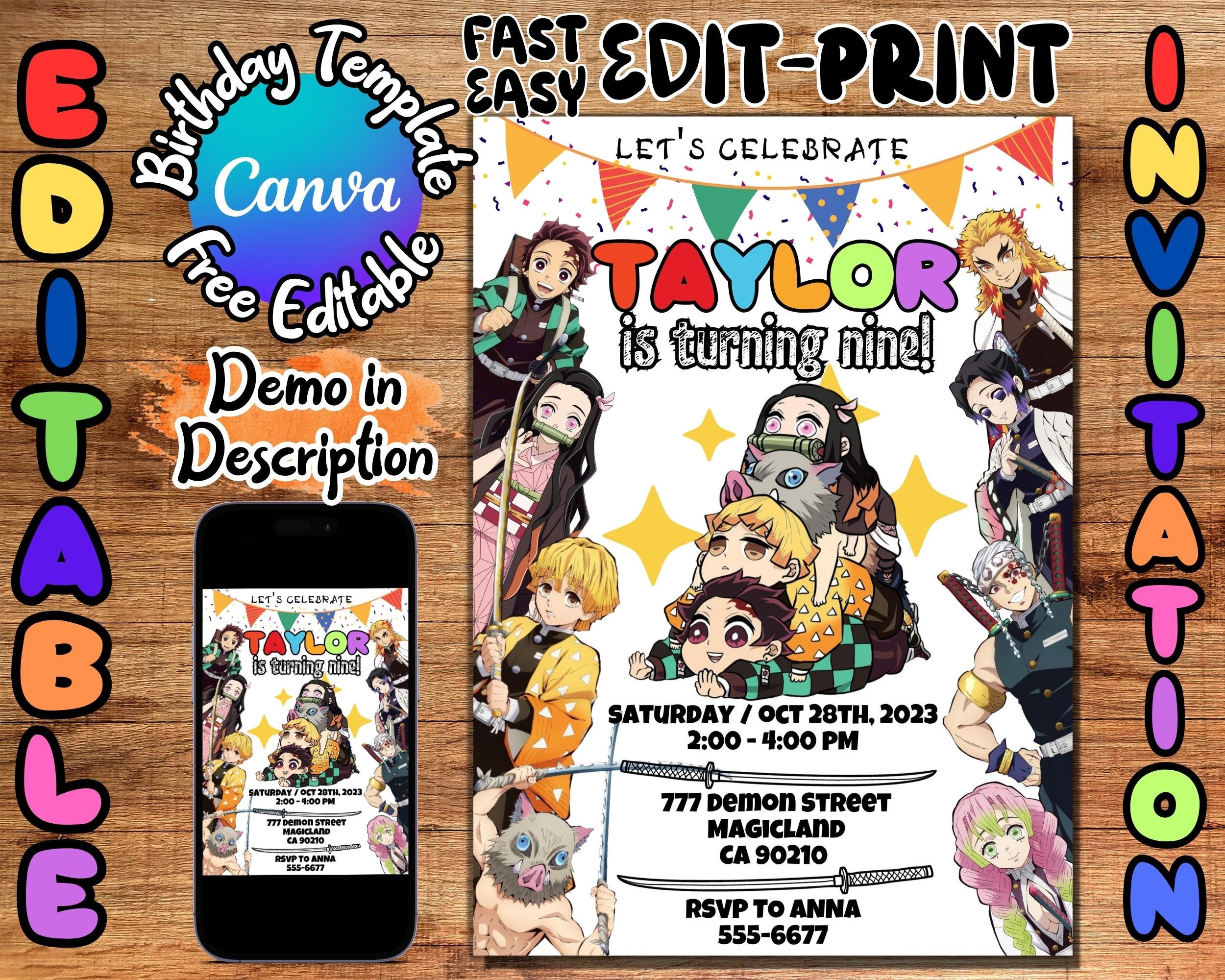 20+ Hunter X Hunter Canva Birthday Invitation Templates in 2023  Birthday  invitation templates, Birthday invitations, Popular anime