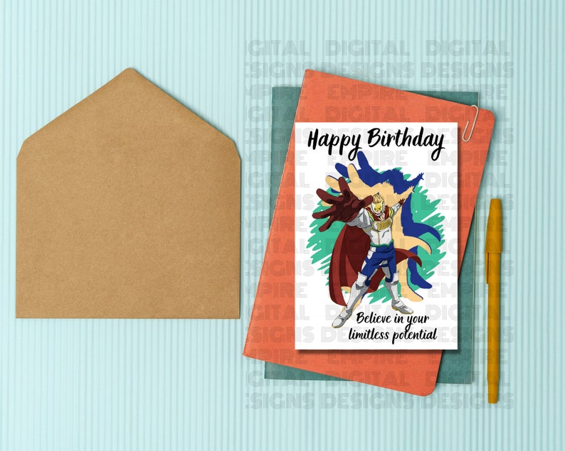 Anime Birthday Card Printable Birthday Card for Kids - Etsy
