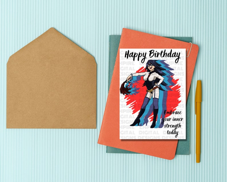 Anime Birthday Greeting Card Printable Anime Birthday Card - Etsy
