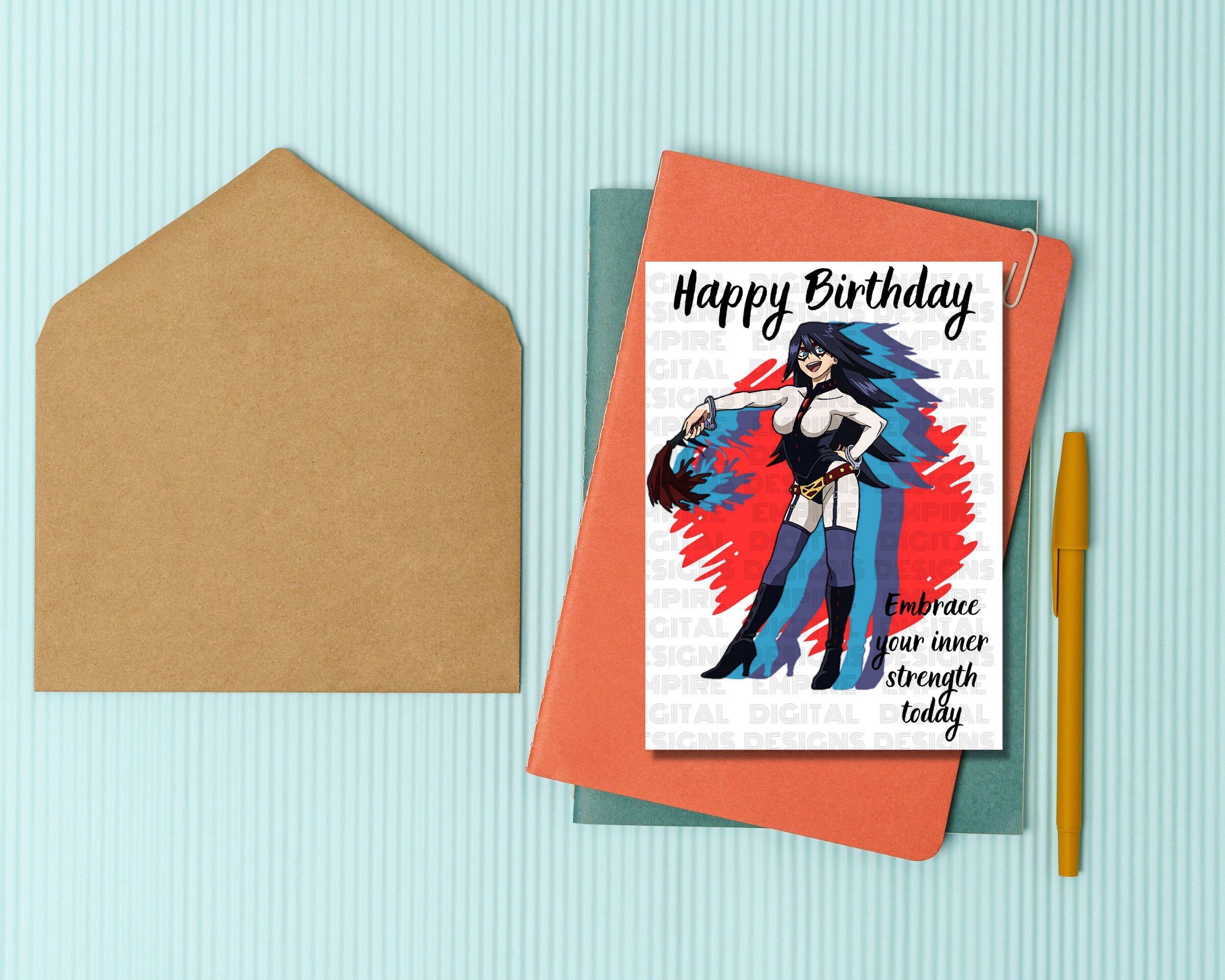 Anime Birthday Greeting Card Printable Anime Birthday Card - Etsy