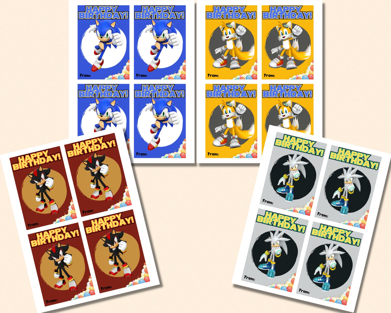 Sonic Birthday Card Bundle Printable - Il 1588xN.4988140506 7gdr