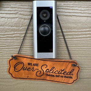 Funny No Soliciting Sign Made From Solid Hardwood