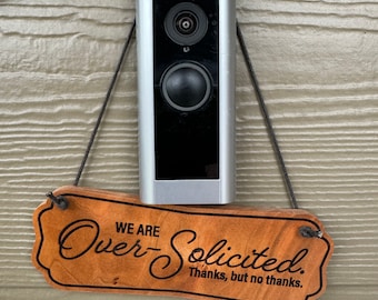Funny No Soliciting Sign Made From Solid Hardwood