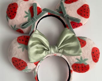 Strawberry Dream Ears || Fruit Ears | Strawberry Ears | Mickey Inspired | Minnie Ears | Strawberries
