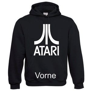 Sweat à Capuche Atari Games - Logo Rétro Console De Jeux Vidéo - Coupe Classique, 241g - Pour Fans De Jeux Vintage