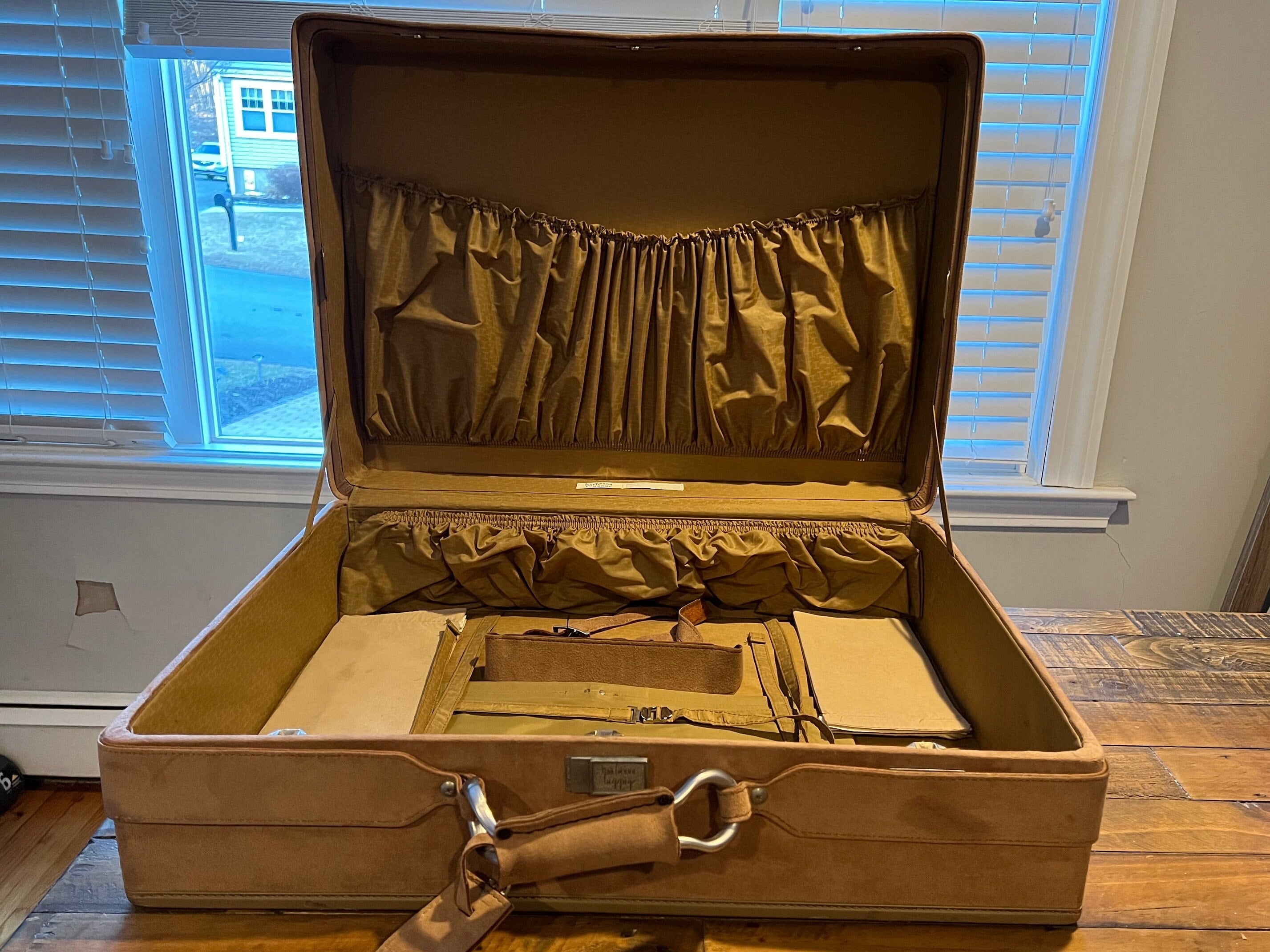 Vintage Hartmann Halston Ultrasuede Hardside Suitcase 26 by