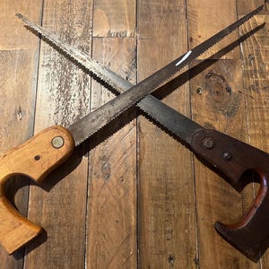 Lot of 2 Early 20th Century Keyhole Saws – Antique Hand Tools, Woodworking Collectible