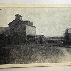 Postal de la RPO de Ogdensburg y Utica de 1910 a Watertown, NY / Cancelación de ferrocarril antiguo, vista de la estación de tren