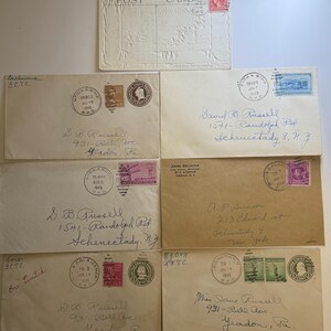 Lote de sobres de trenes antiguos de la RPO: historia postal de Nueva York de la década de 1940 y sellos de la Segunda Guerra Mundial