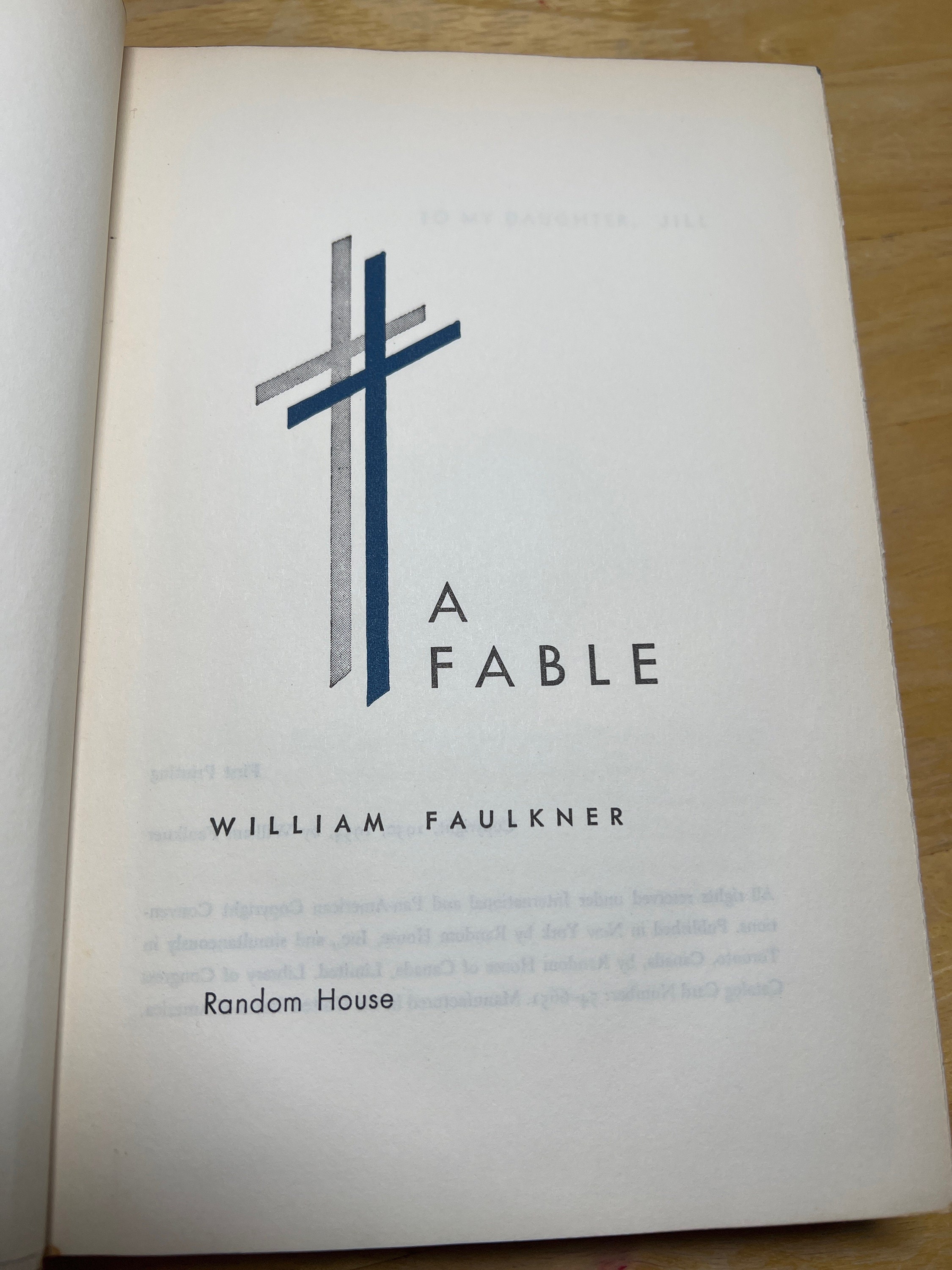 A Fable - First Edition - William Faulkner - Published by Random